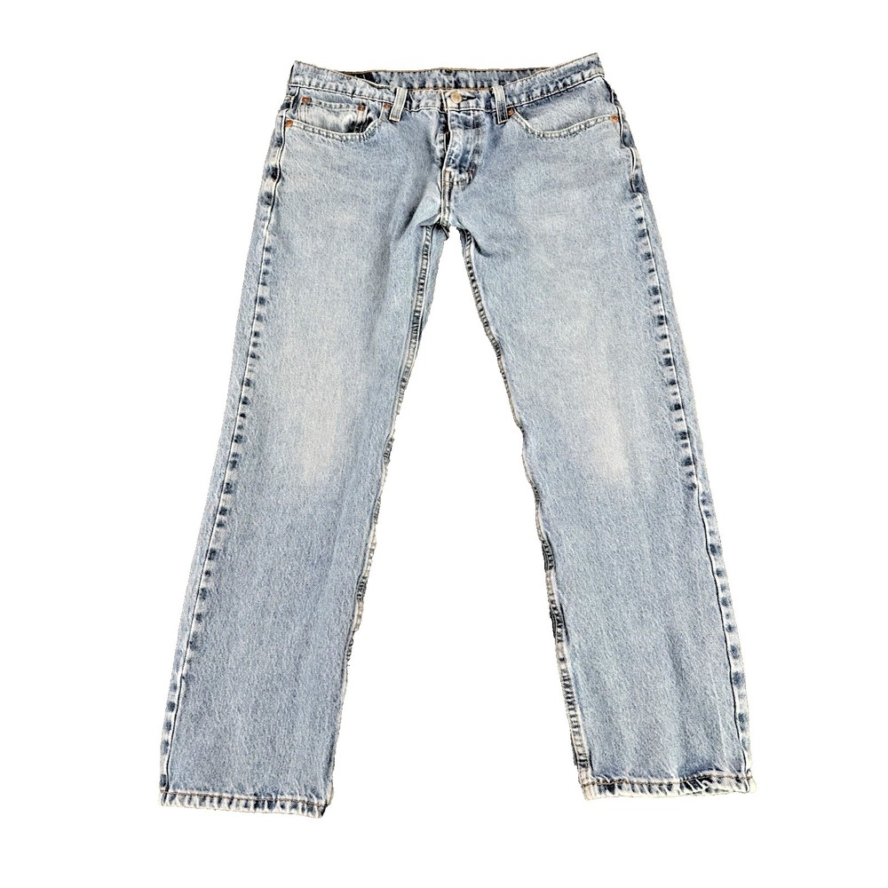 Levis 502 Jeans Mens 32x27 Blue Medium Wash Regular Taper Leg Denim (tag 32x30)